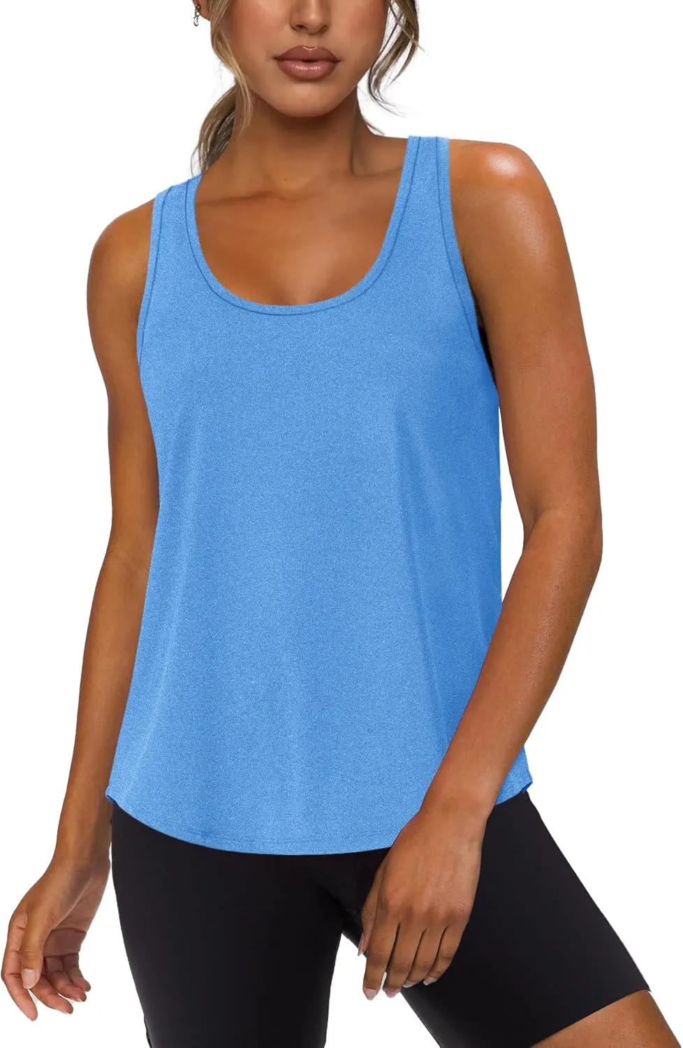 WIHOLL Women's Workout Tank Tops Sleeveless Athletic Racerback for Gym Yoga Running - Summer Fitness Tops Scoop Neck (S-XXL)