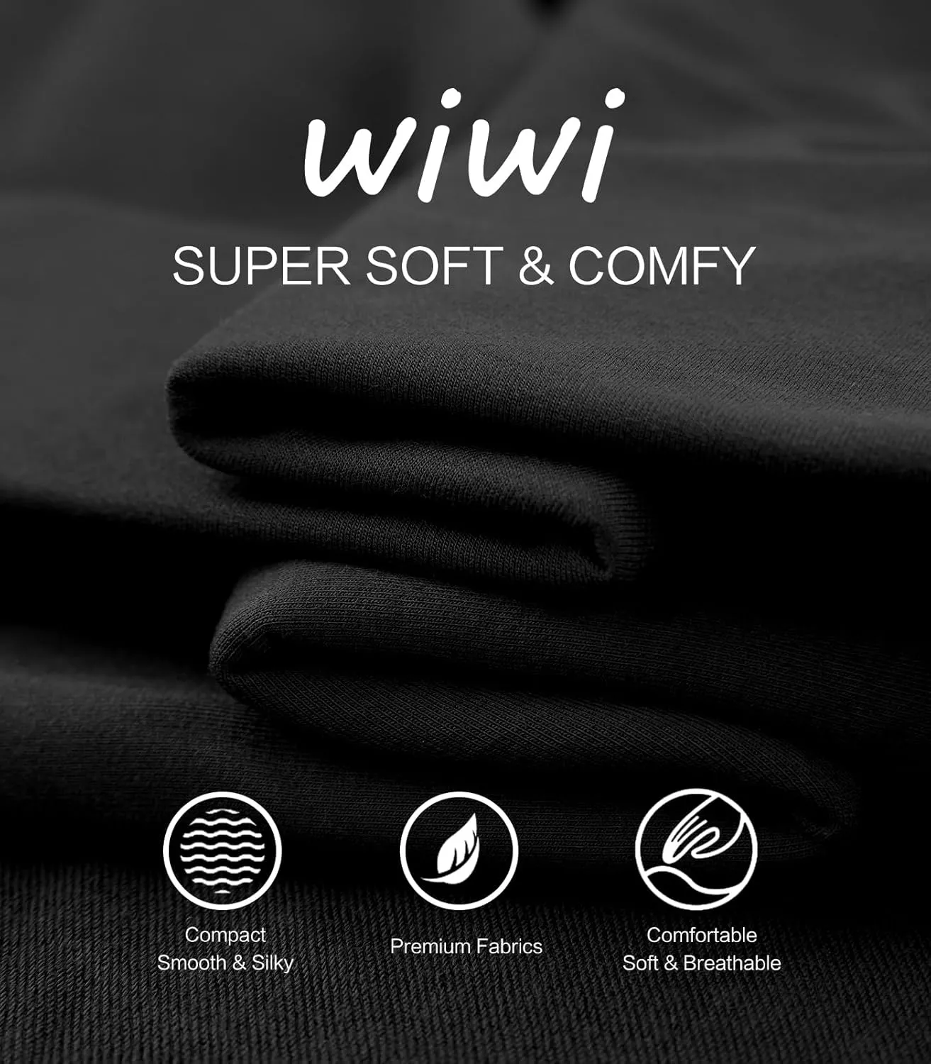 WiWi Women's French Terry Yoga Pants Soft Viscose from Bamboo Lounge Pants Wide Leg Sweatpants with Pockets S-XXL