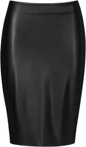 Wolford Estella Faux Leather Pencil Skirt for Women Sophisticated Knee-Length with Stretch for Comfort Chic Minimalist Design