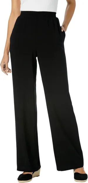 Woman Within Plus Size Tall Pull-On Elastic Waist Soft Pants
