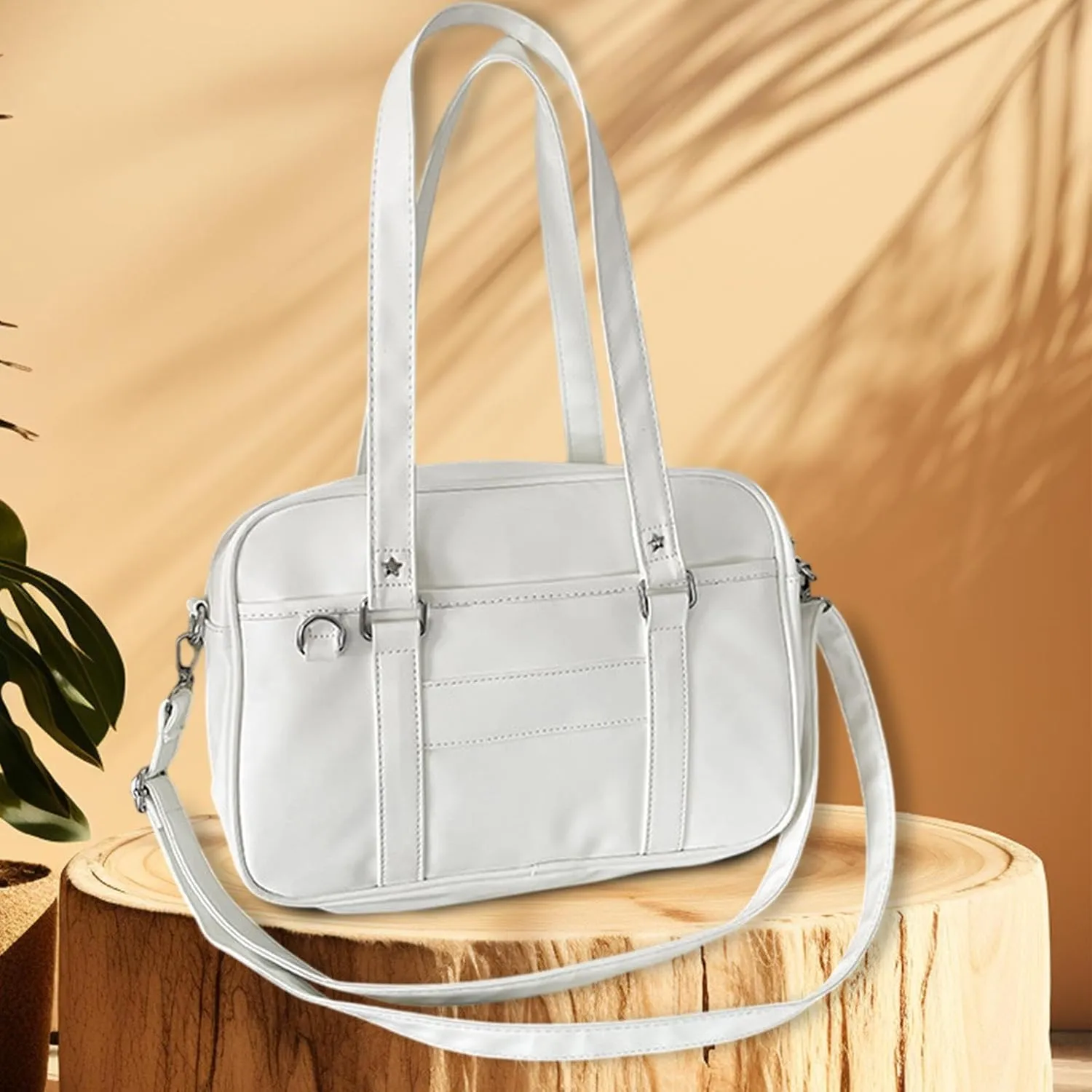 Women Leather Shoulder Bag Stylish Hobo Handbag for Working Dating Shopping