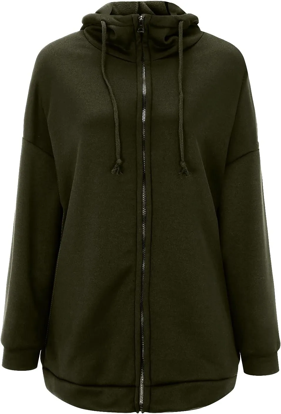 Women Oversized Hoodies Winter Thick Turtleneck Hooded Zipper Sweatshirt Baggy Turtleneck Coat Casual Y2K Sports Tops
