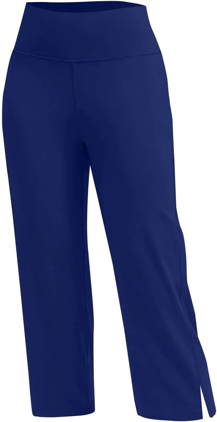 Womens Bootcut Yoga Pants Cotton-Down High Waisted Elastic Capris Baggy Loose Fit Soft Workout Summer Pant with Pocket