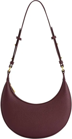 Women's Carly Saddle Bag - Claret - Stylish Small Crossbody Purse for Everyday Use