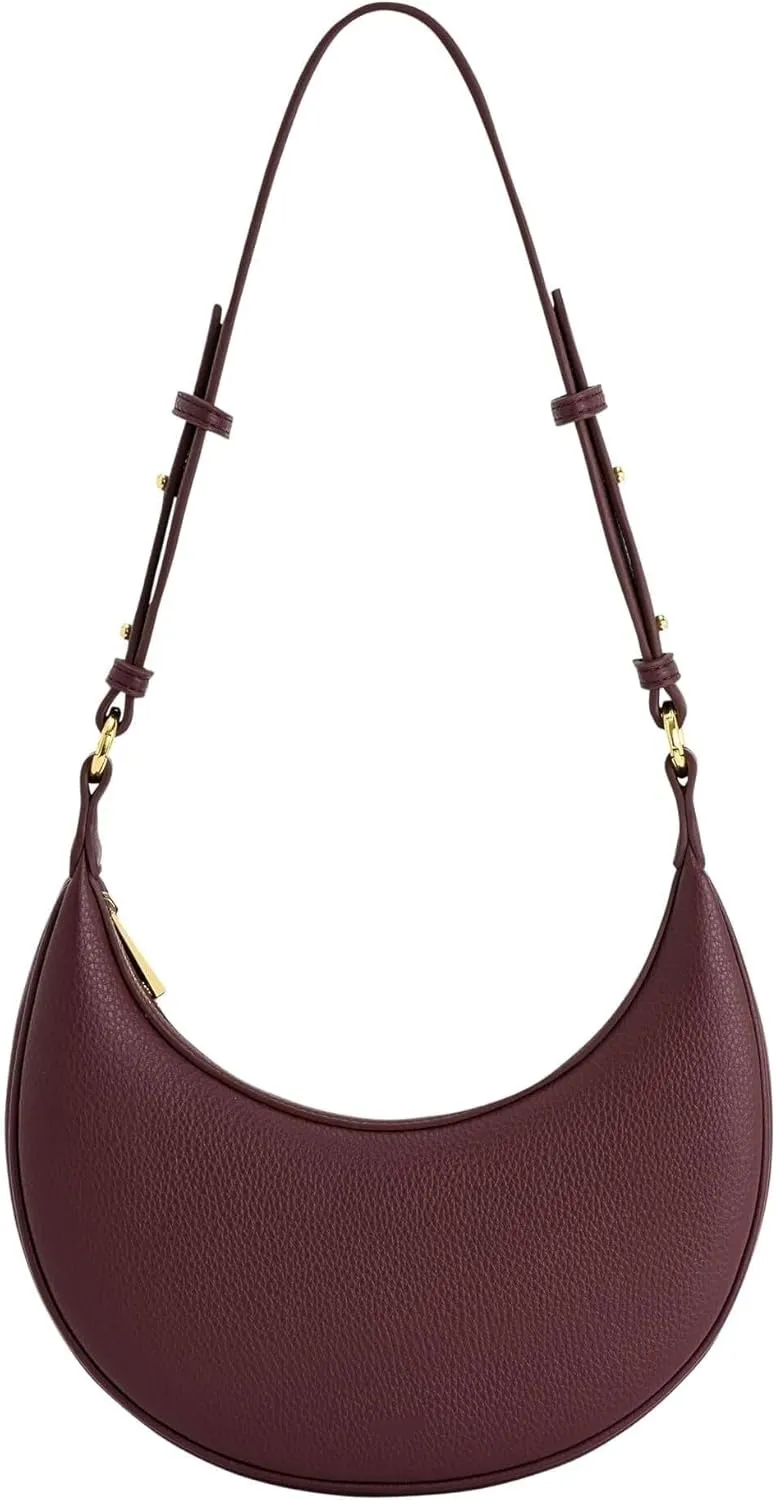 Women's Carly Saddle Bag - Claret - Stylish Small Crossbody Purse for Everyday Use