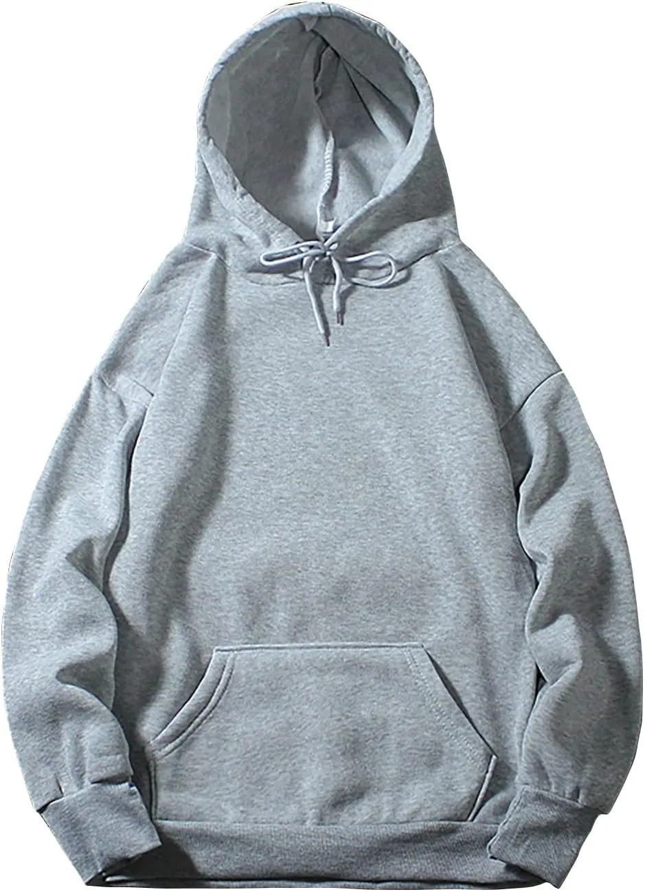 Women's Casual Hoodies Long Sleeve Solid Lightweight Pullover Tops Loose Sweatshirt with Pocket fall outfits