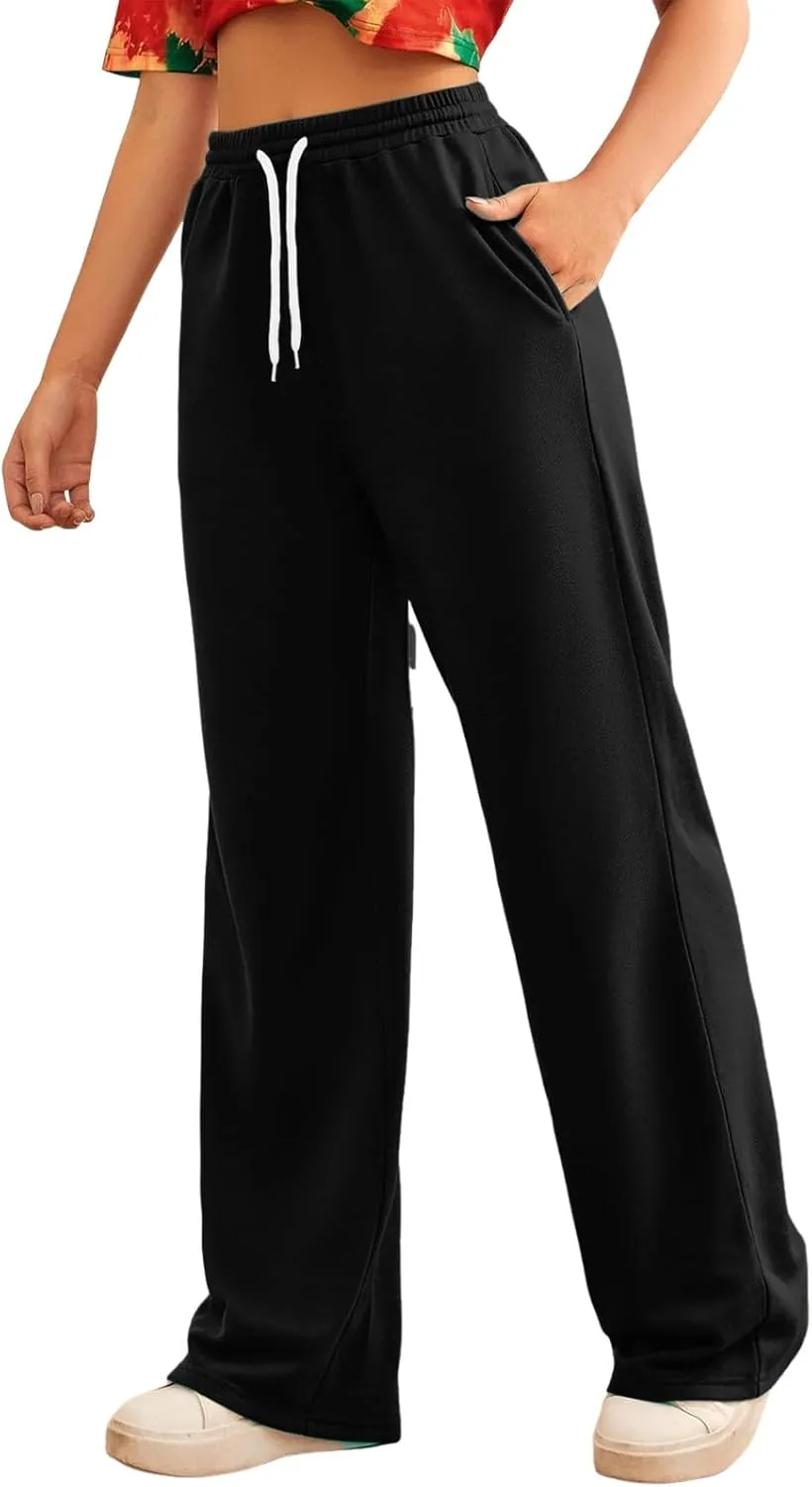 Womens Casual Pants Summer Elastic High Waist Pants Baggy Lightweight Comfy Soft Beach Trousers with Pockets 2025