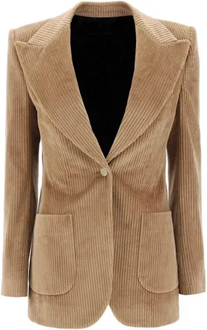 Womens Corduroy Blazer Casual Business Suit Jacket Work Outerwear Blazer Warm Women Blazer