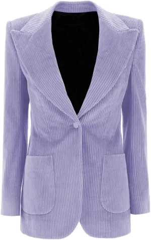 Womens Corduroy Blazer Casual Business Suit Jacket Work Outerwear Blazer Warm Women Blazer