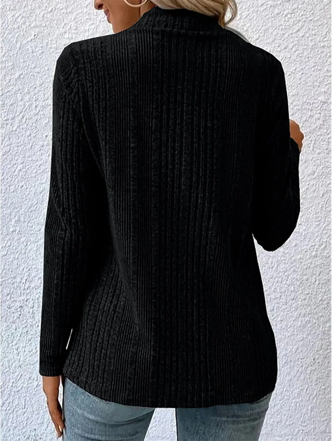 Women's Draped Open Front Lightweight Cardigan Tops Casual Long Sleeve Knit Outerwear Coffee Look
