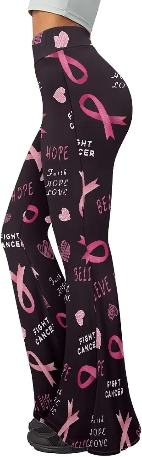 Women's Flared Yoga Pants High Waist Tummy Control Soft Flare Leggings Casual Wide Leg Pants Stretch Bell Bottom