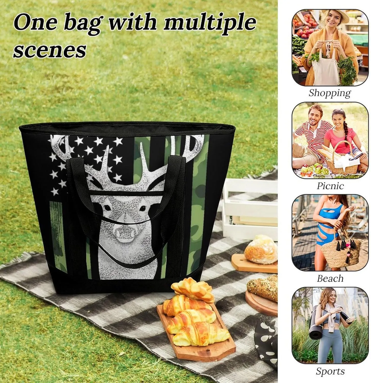 Women's Large-Capacity Thermal Tote Bag Stylish Work & Commute Handbag