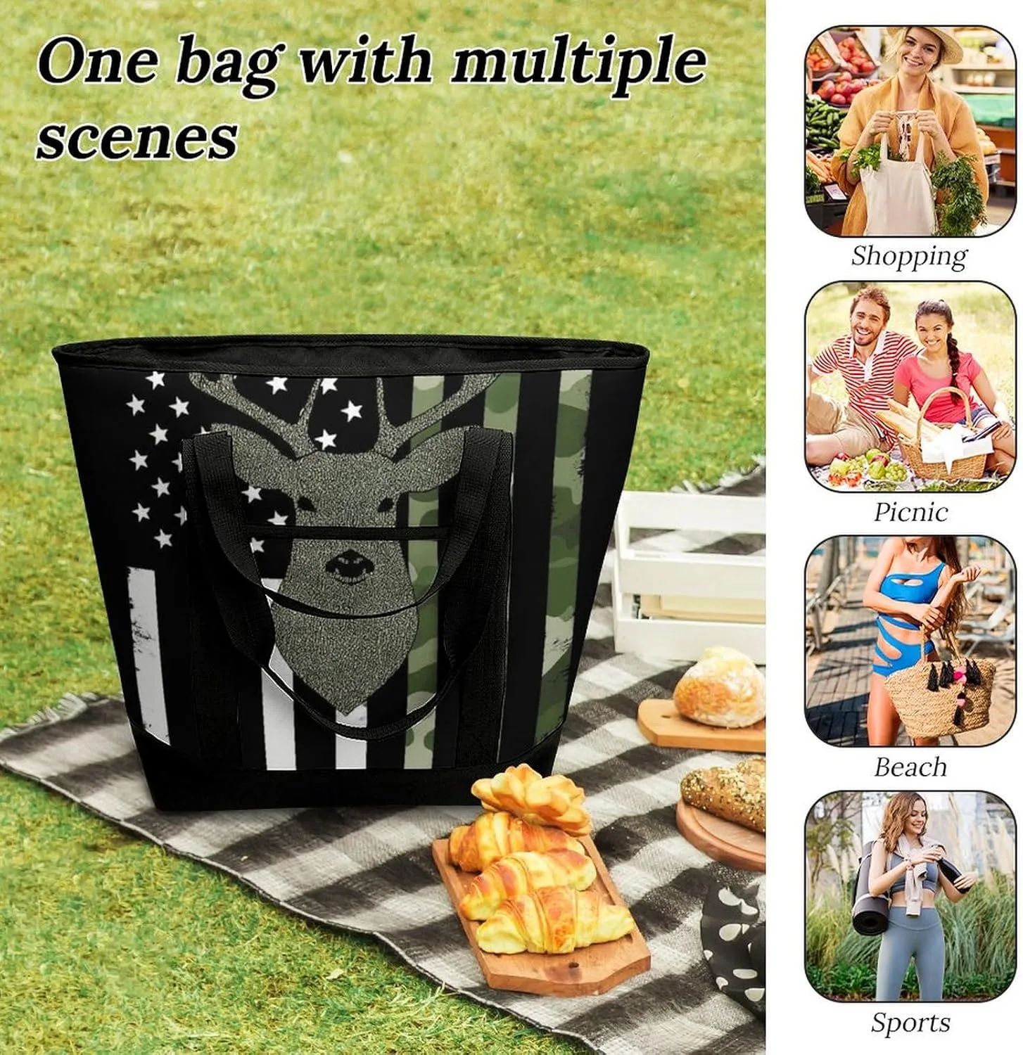 Women's Large-Capacity Thermal Tote Bag Stylish Work & Commute Handbag