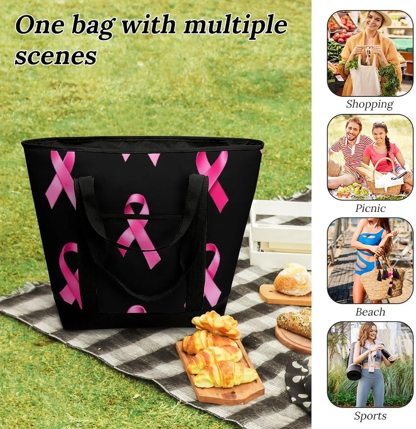 Women's Large-Capacity Thermal Tote Bag Stylish Work & Commute Handbag