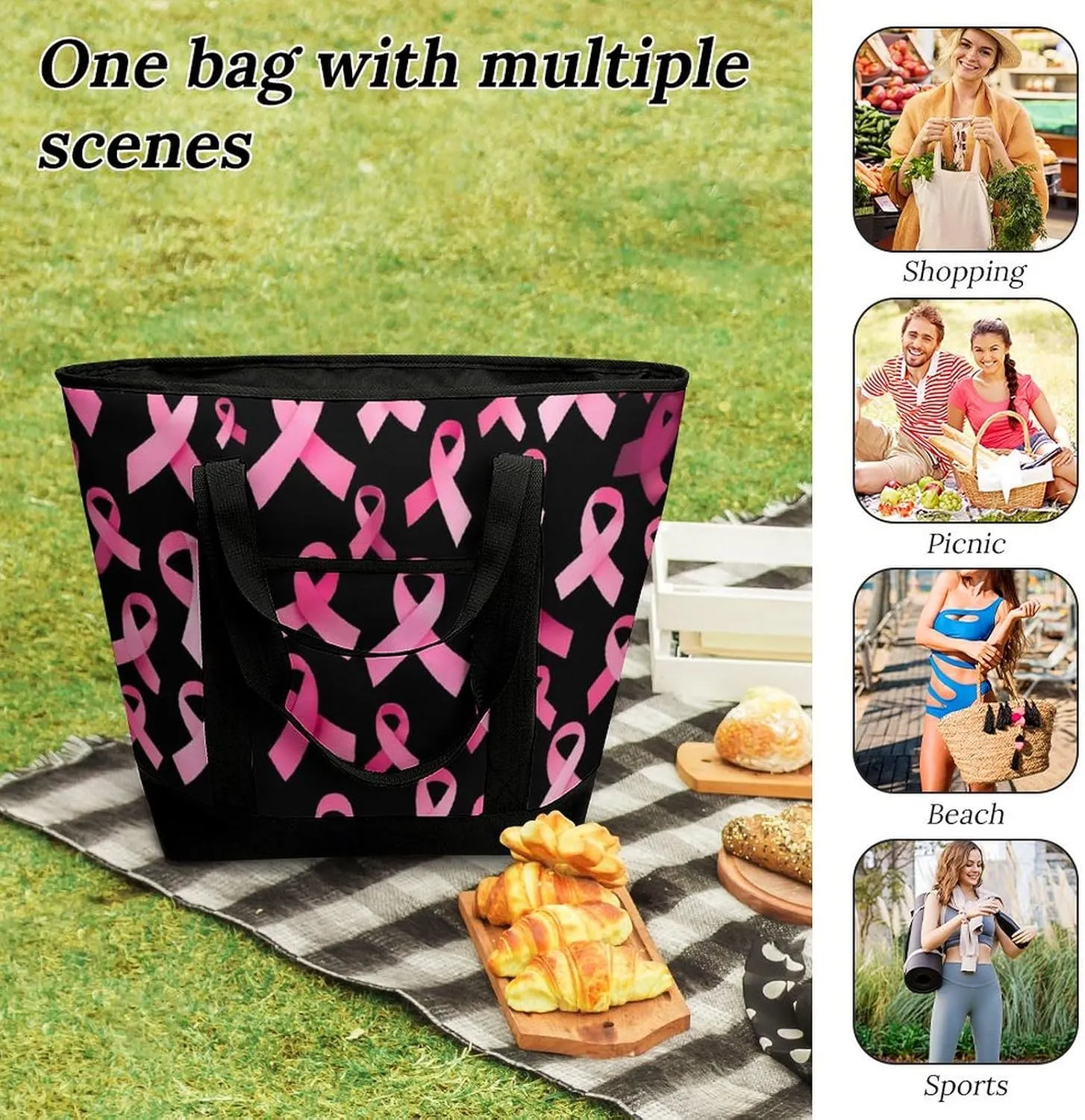 Women's Large-Capacity Thermal Tote Bag Stylish Work & Commute Handbag