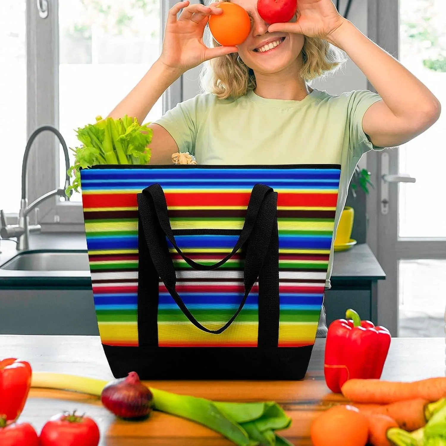 Women's Large-Capacity Thermal Tote Bag Stylish Work & Commute Handbag