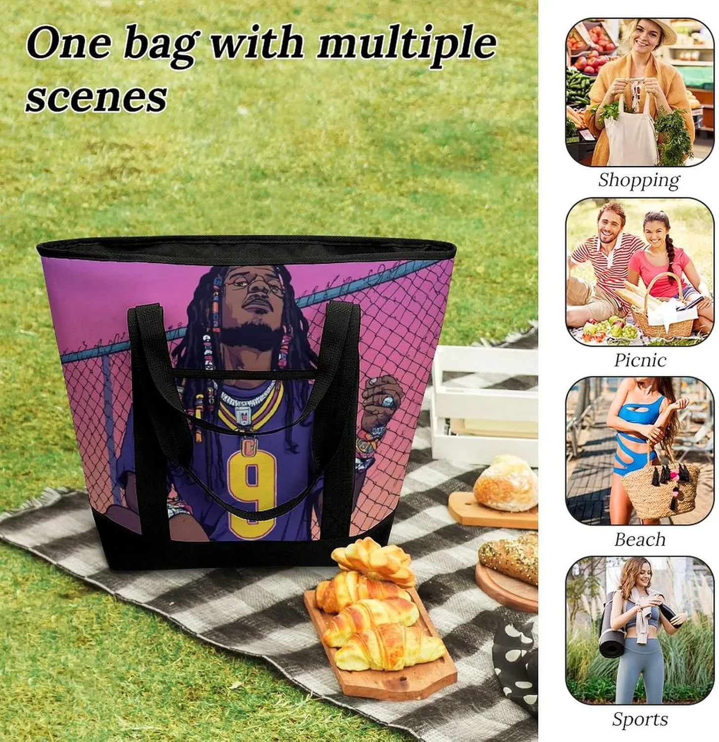 Women's Large-Capacity Thermal Tote Bag Stylish Work & Commute Handbag