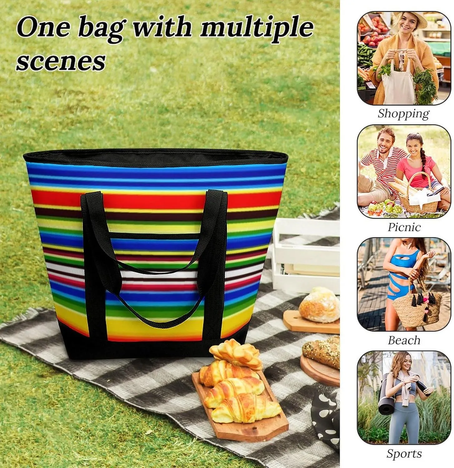 Women's Large-Capacity Thermal Tote Bag Stylish Work & Commute Handbag