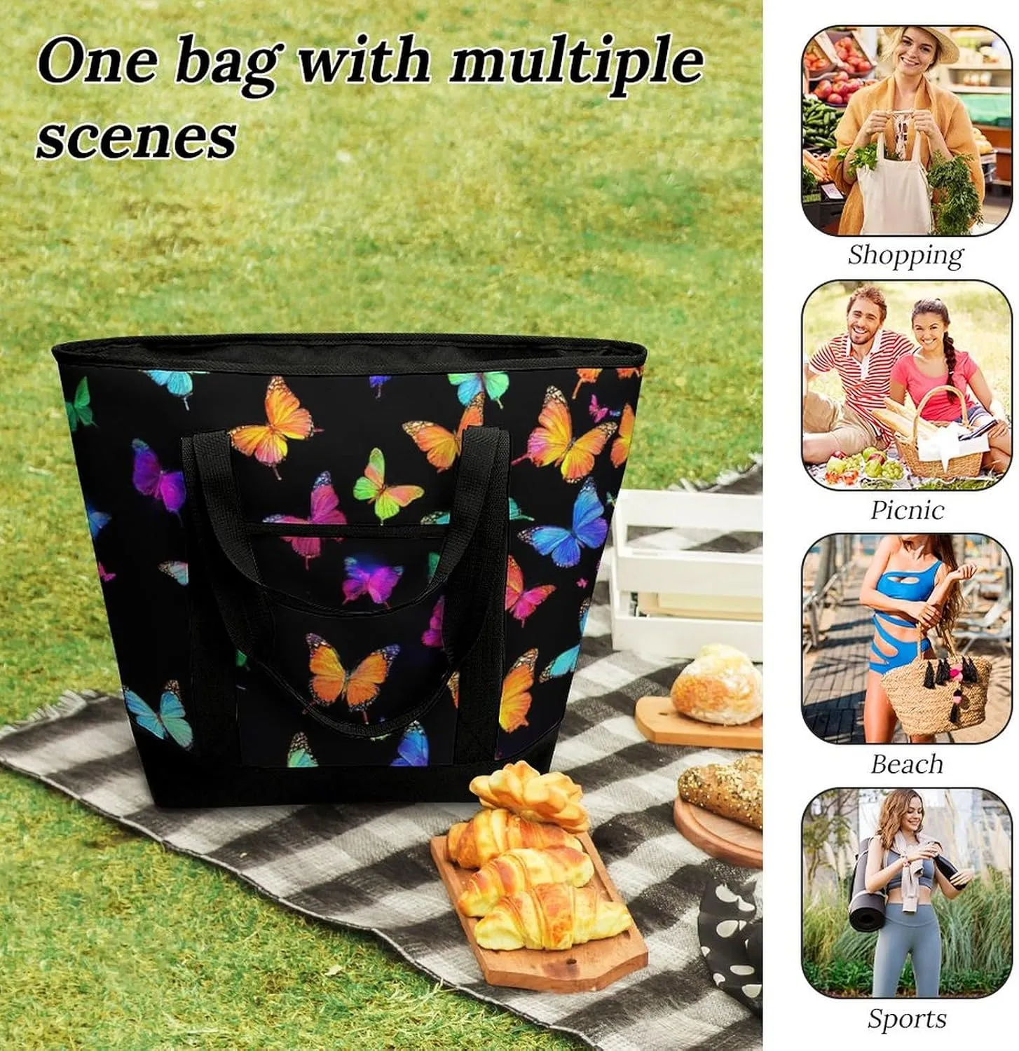 Women's Large-Capacity Thermal Tote Bag Stylish Work & Commute Handbag