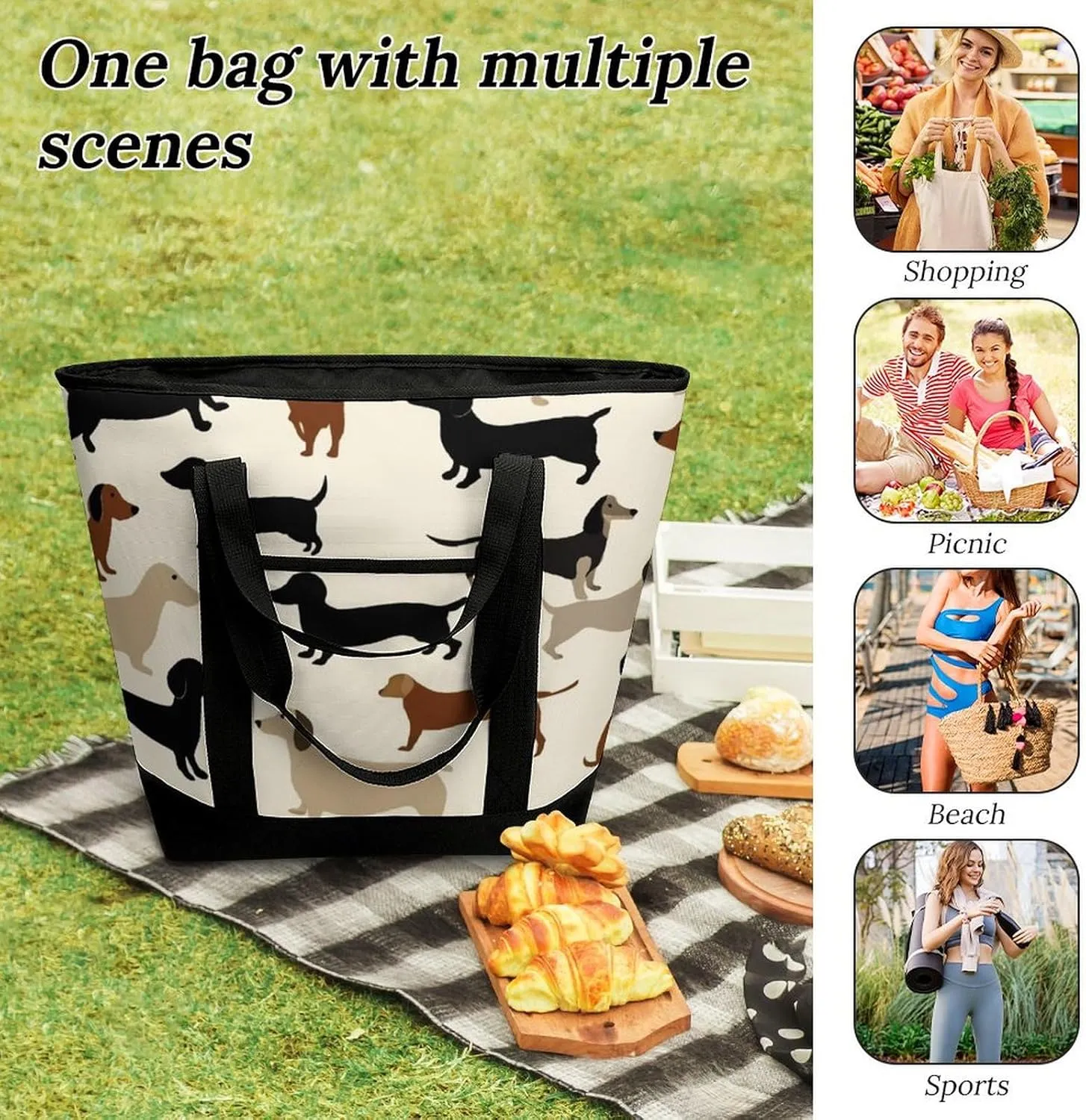 Women's Large-Capacity Thermal Tote Bag Stylish Work & Commute Handbag
