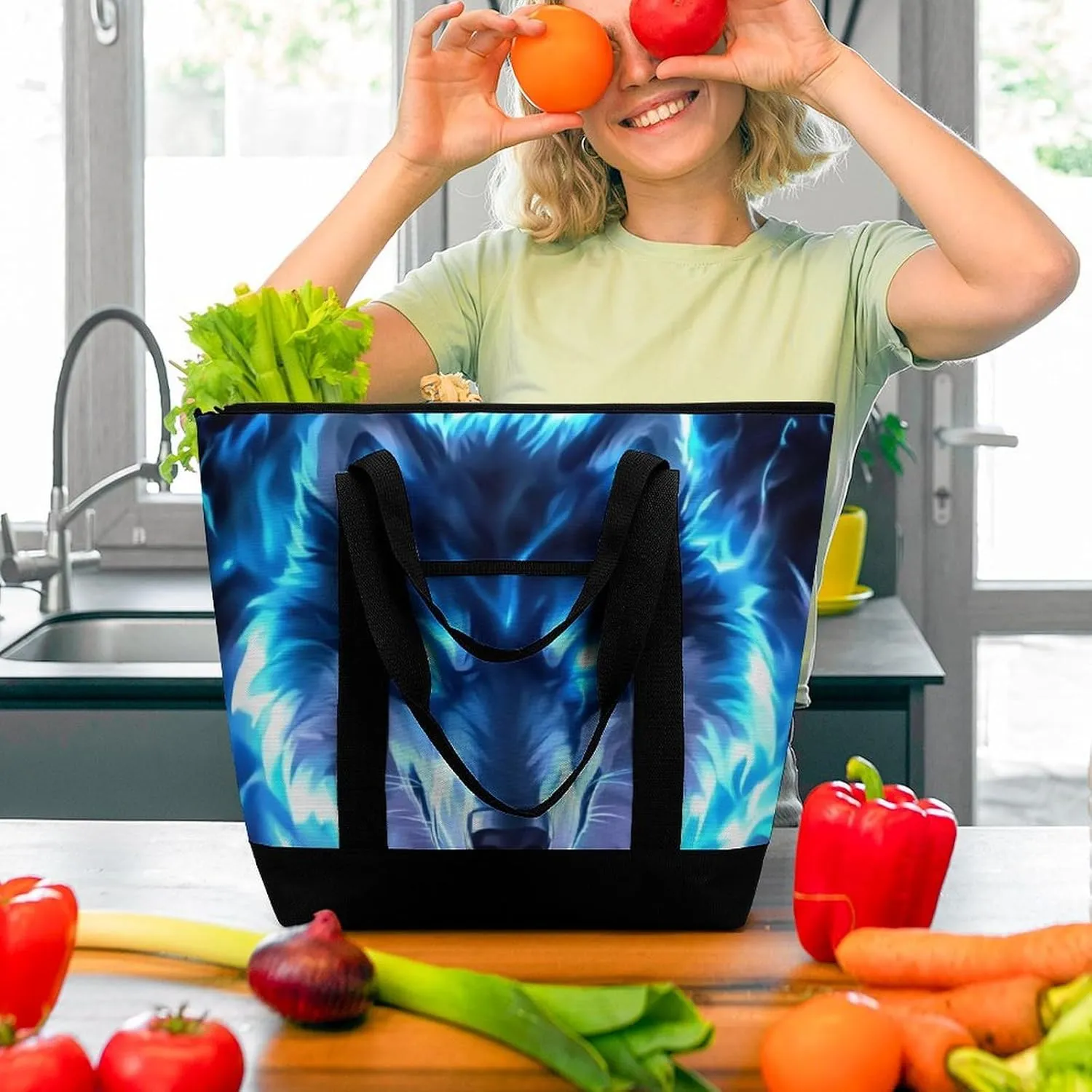 Women's Large-Capacity Thermal Tote Bag Stylish Work & Commute Handbag