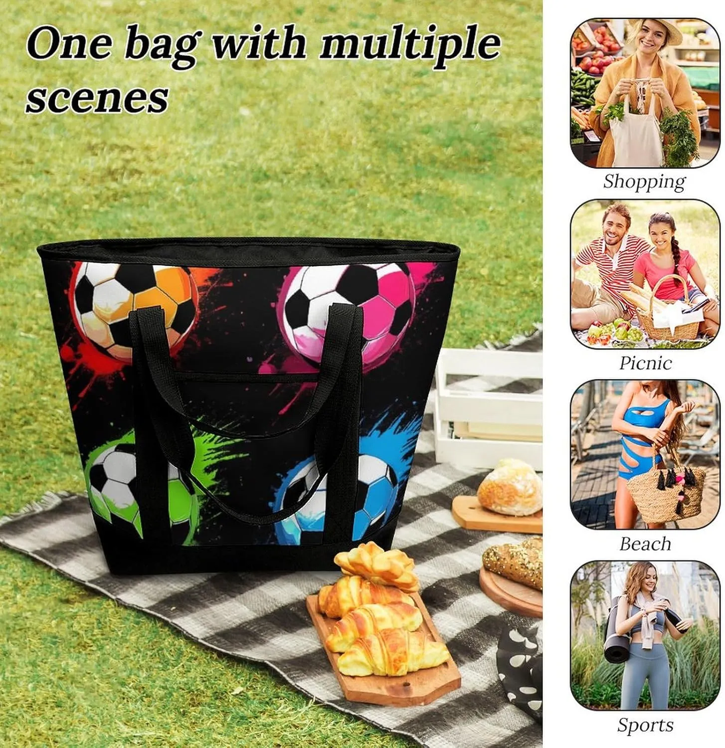 Women's Large-Capacity Thermal Tote Bag Stylish Work & Commute Handbag
