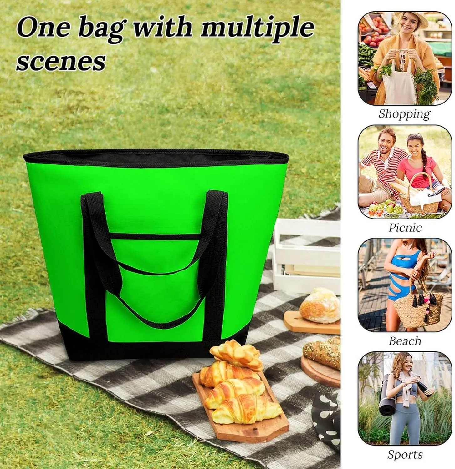 Women's Large-Capacity Thermal Tote Bag Stylish Work & Commute Handbag