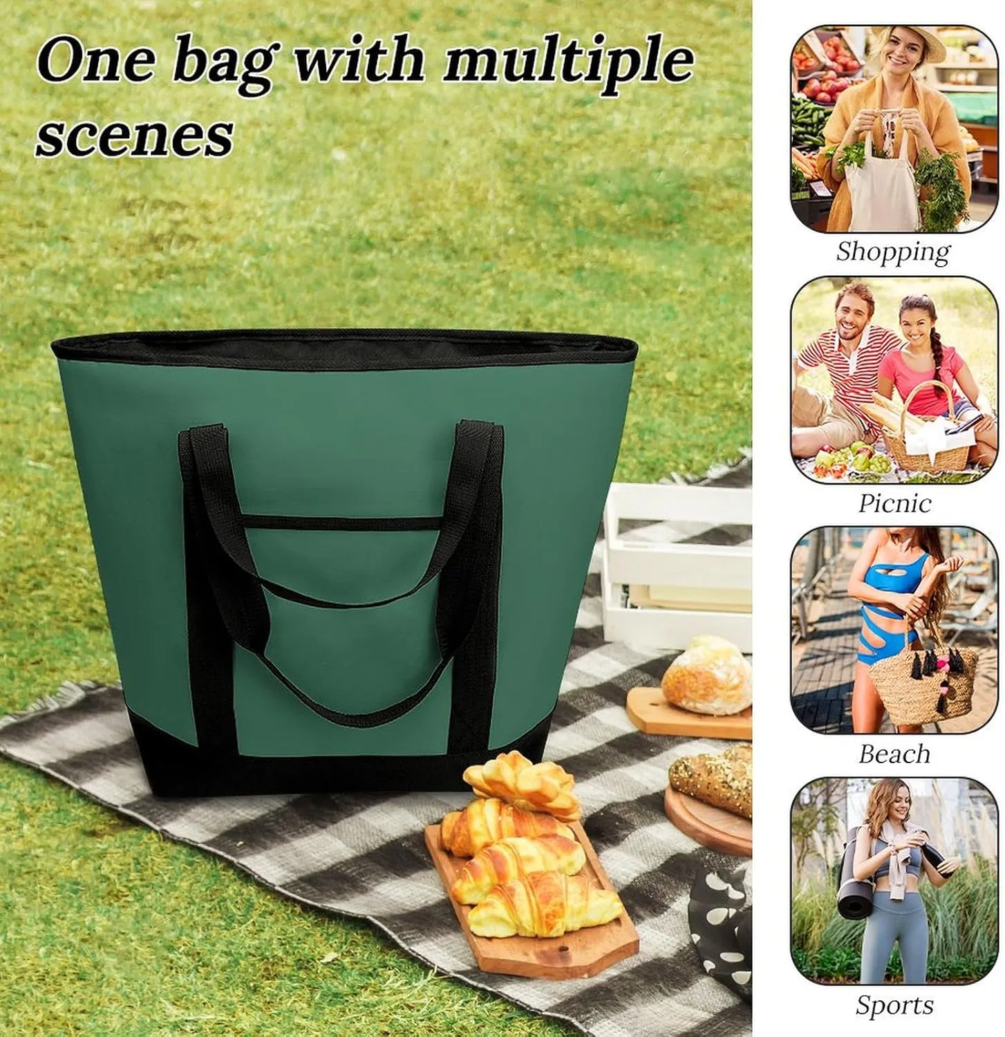 Women's Large-Capacity Thermal Tote Bag Stylish Work & Commute Handbag