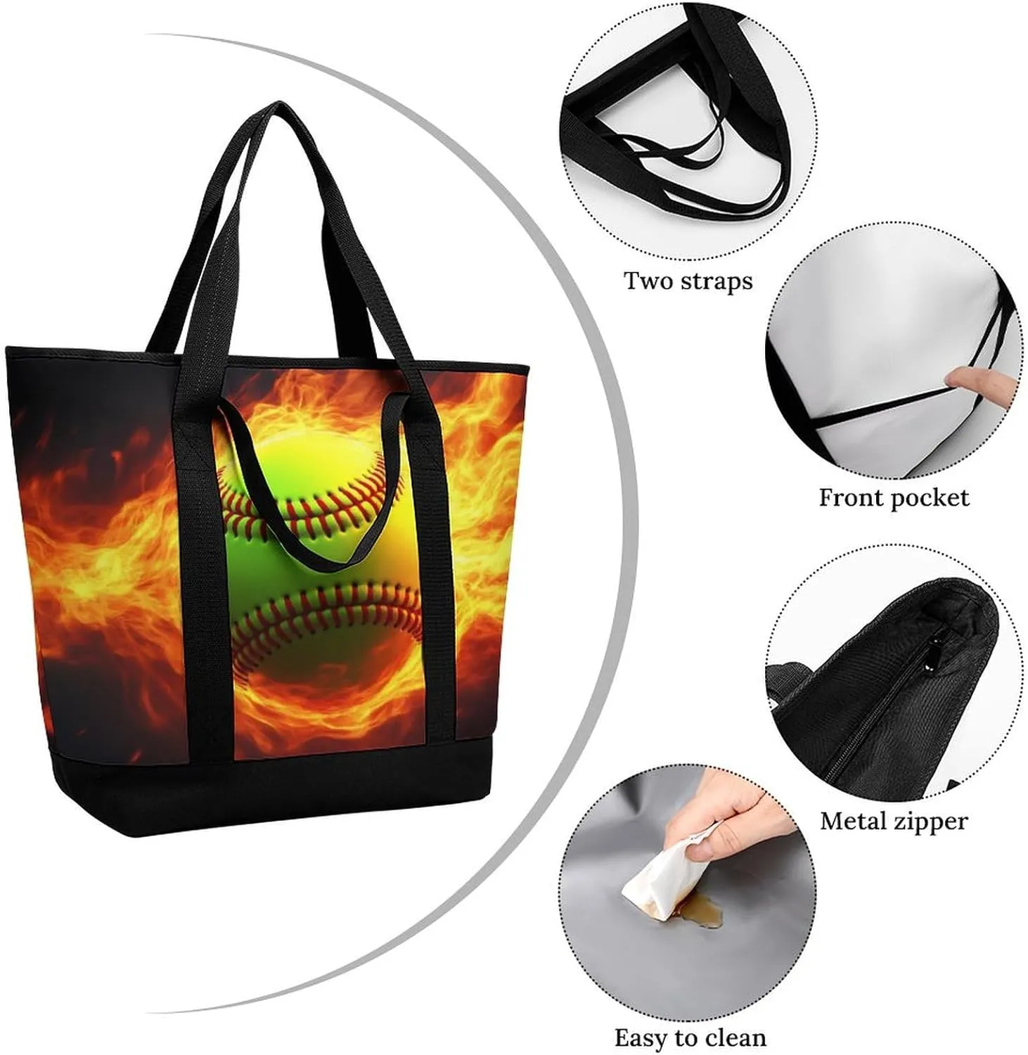 Women's Large-Capacity Thermal Tote Bag Stylish Work & Commute Handbag