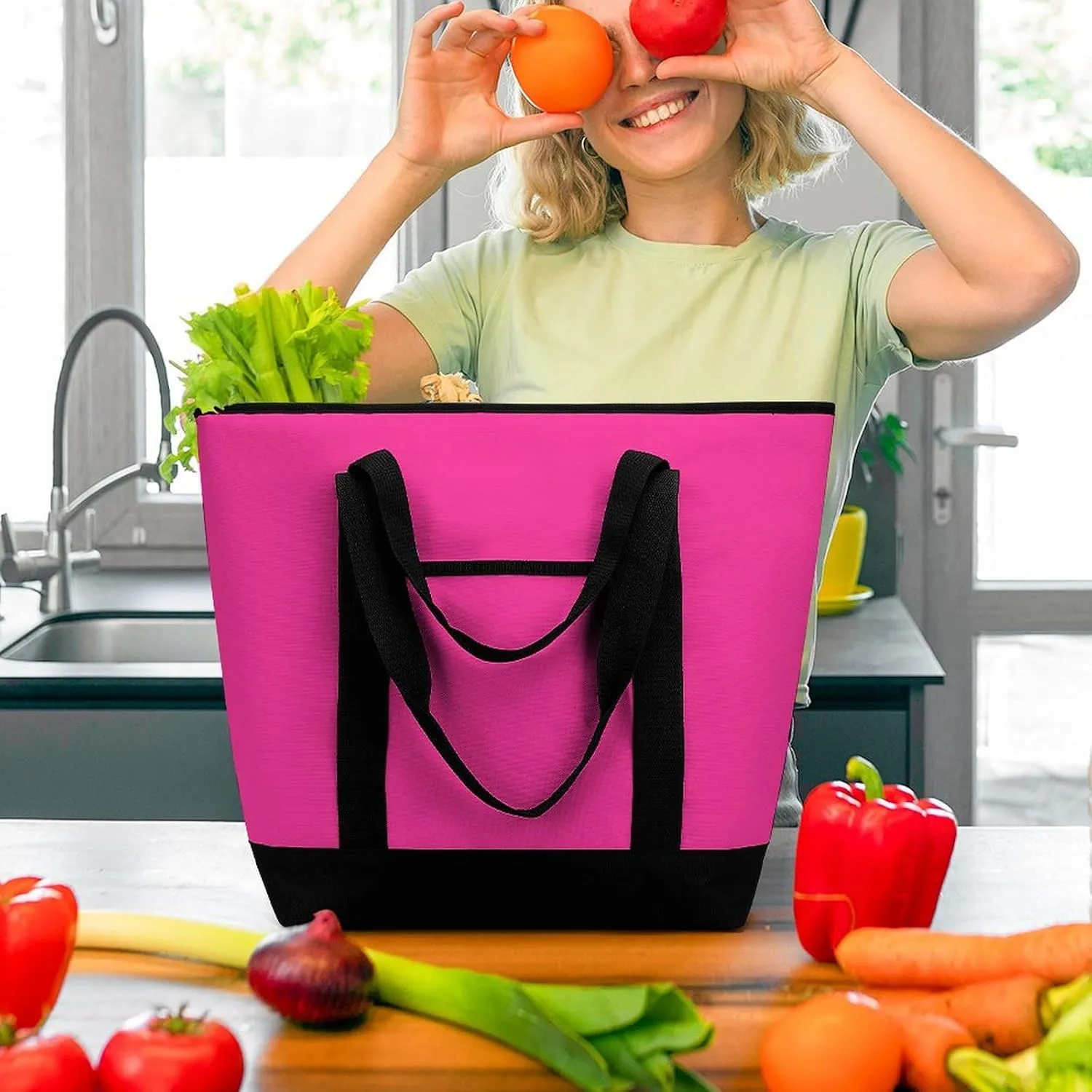 Women's Large-Capacity Thermal Tote Bag Stylish Work & Commute Handbag