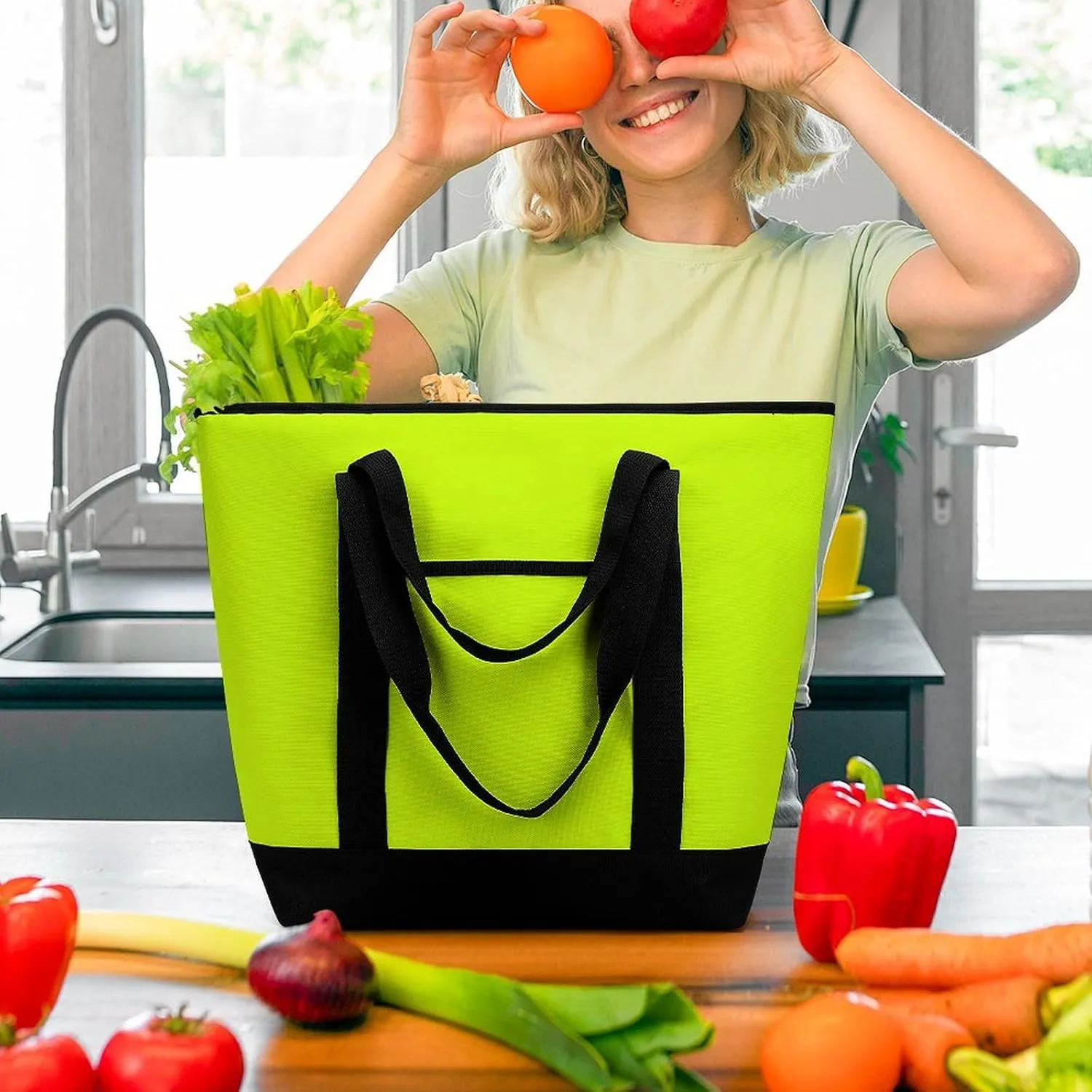 Women's Large-Capacity Thermal Tote Bag Stylish Work & Commute Handbag