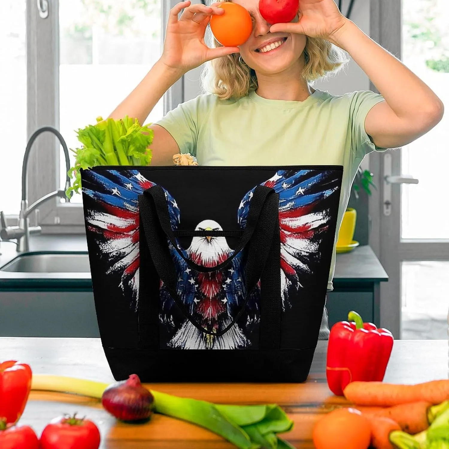 Women's Large-Capacity Thermal Tote Bag Stylish Work & Commute Handbag