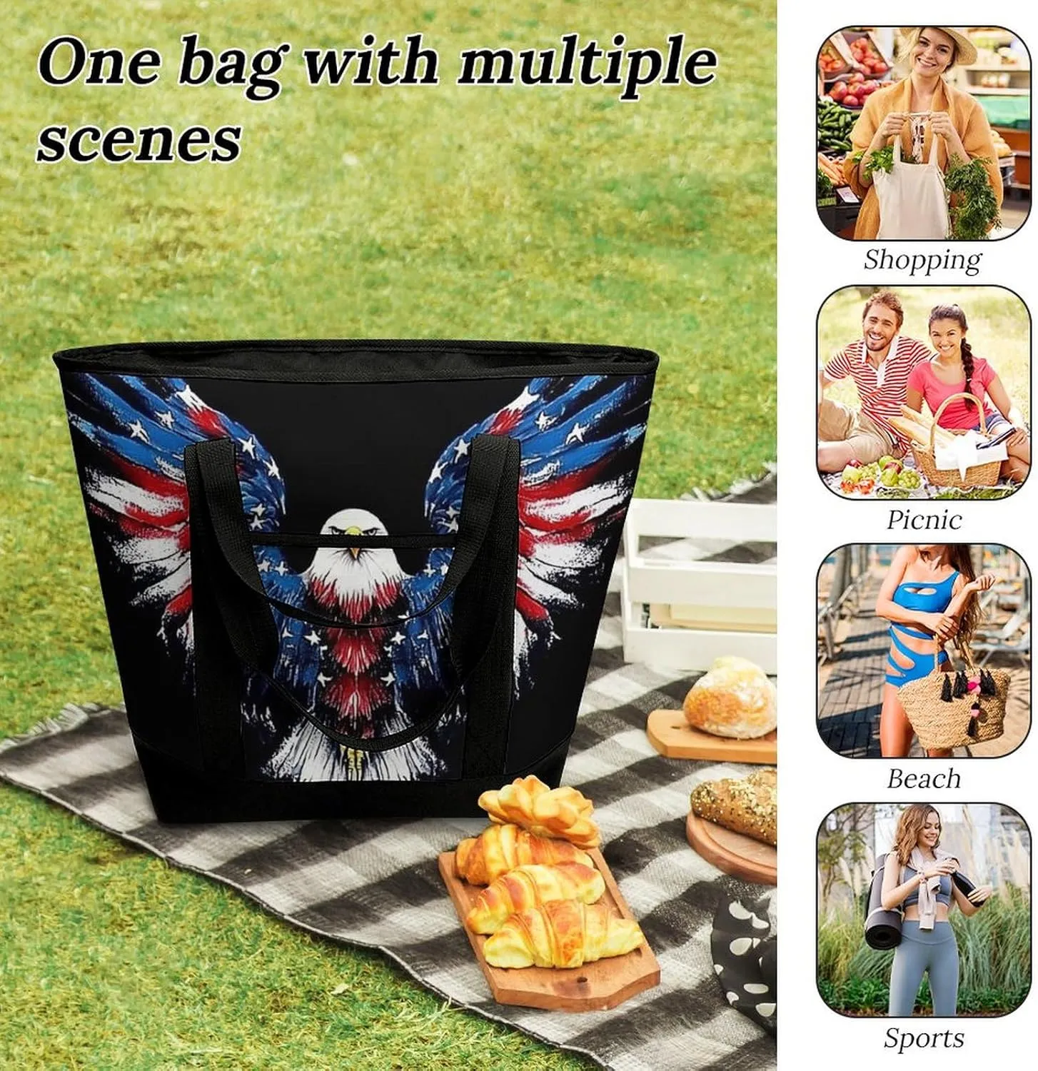 Women's Large-Capacity Thermal Tote Bag Stylish Work & Commute Handbag