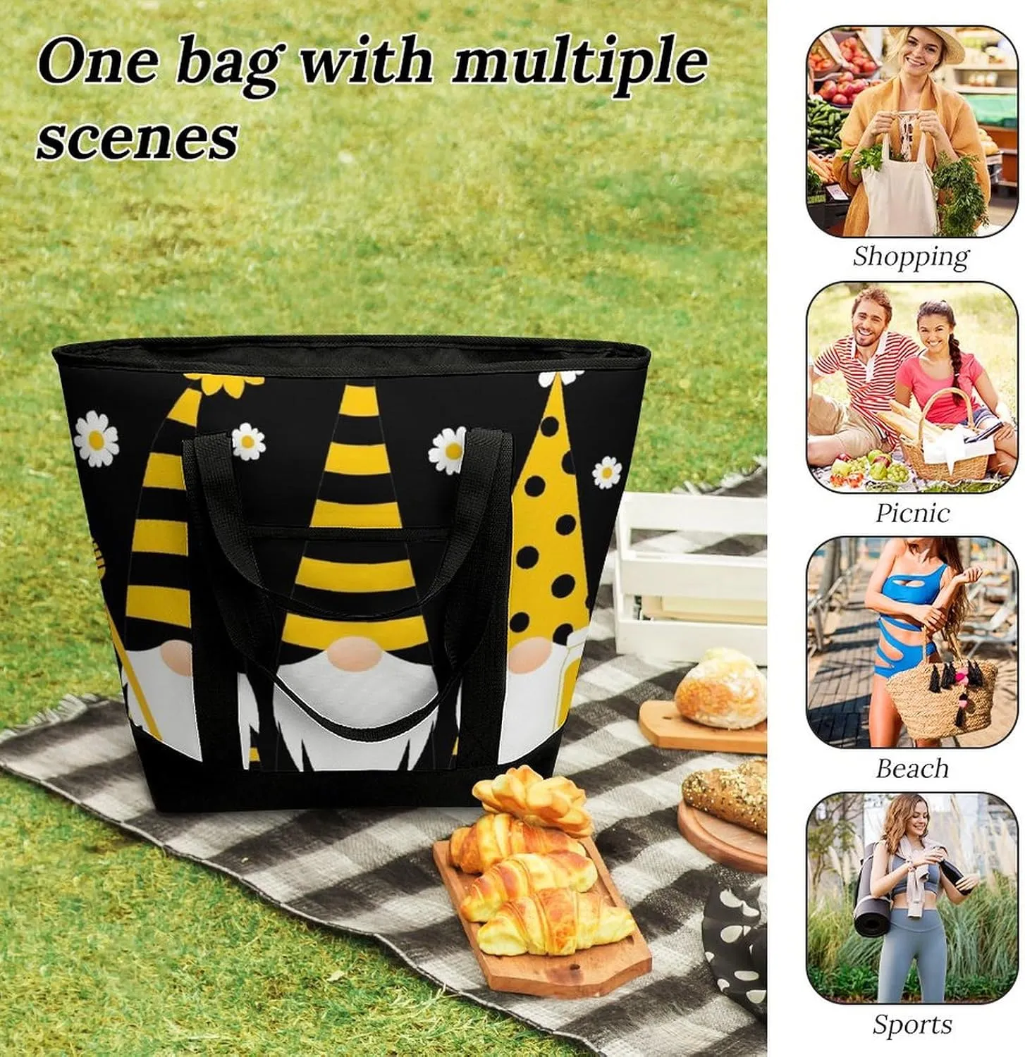Women's Large-Capacity Thermal Tote Bag Stylish Work & Commute Handbag