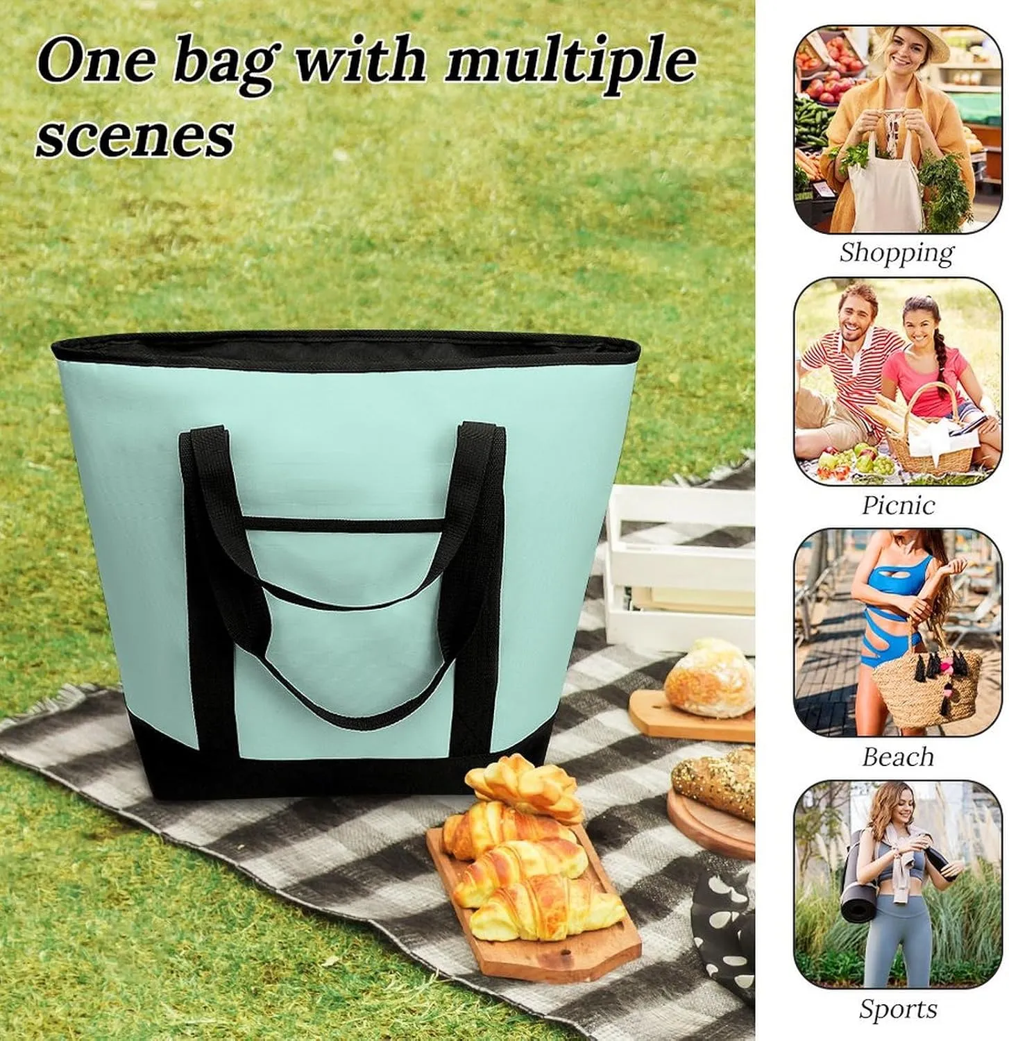 Women's Large-Capacity Thermal Tote Bag Stylish Work & Commute Handbag
