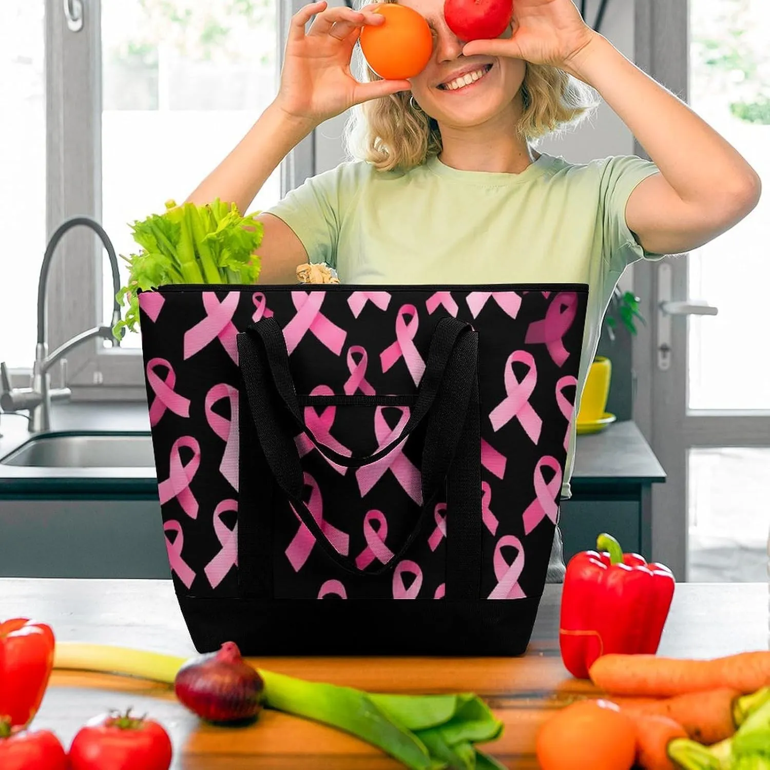 Women's Large-Capacity Thermal Tote Bag Stylish Work & Commute Handbag