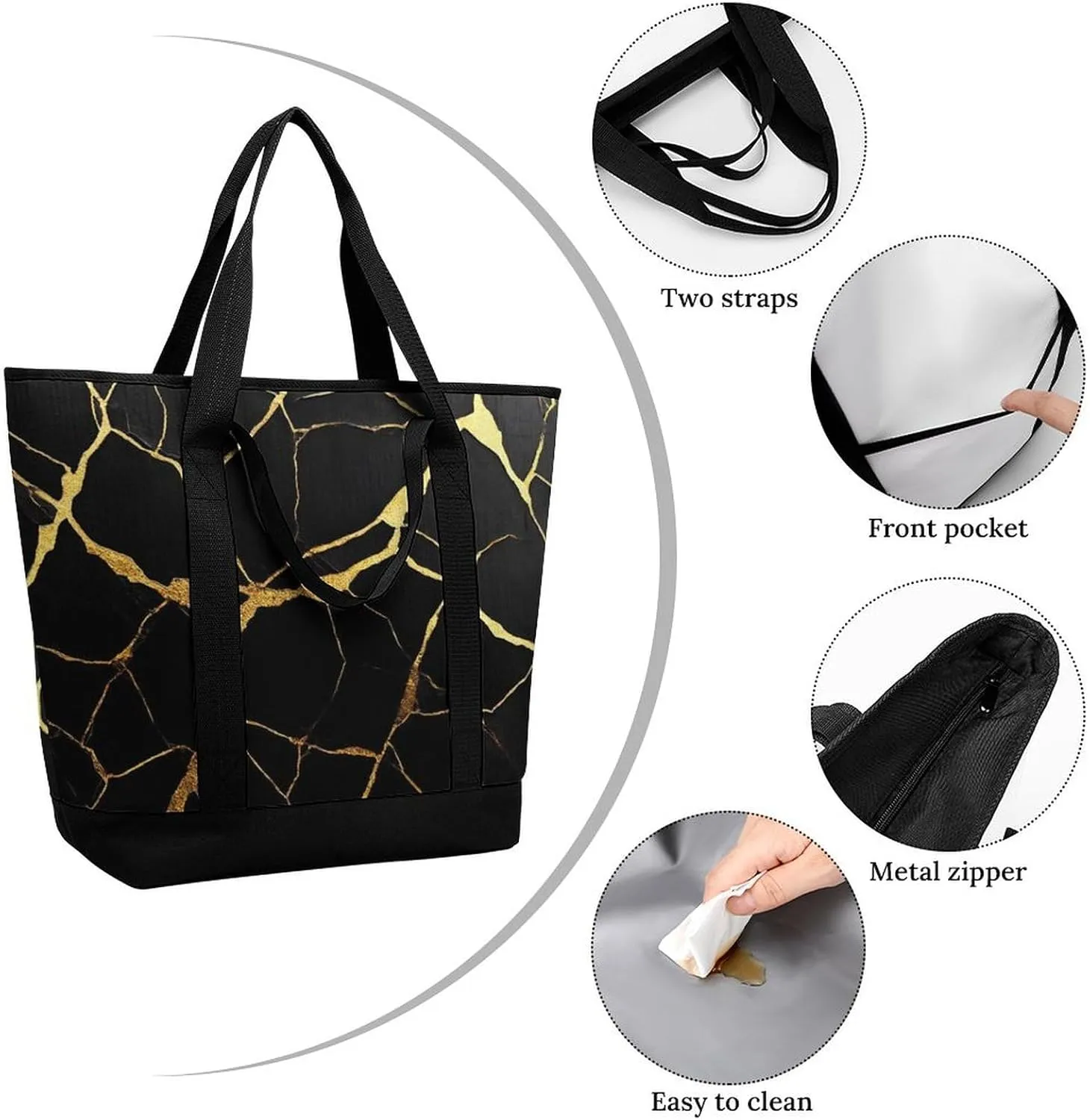 Women's Large-Capacity Thermal Tote Bag Stylish Work & Commute Handbag