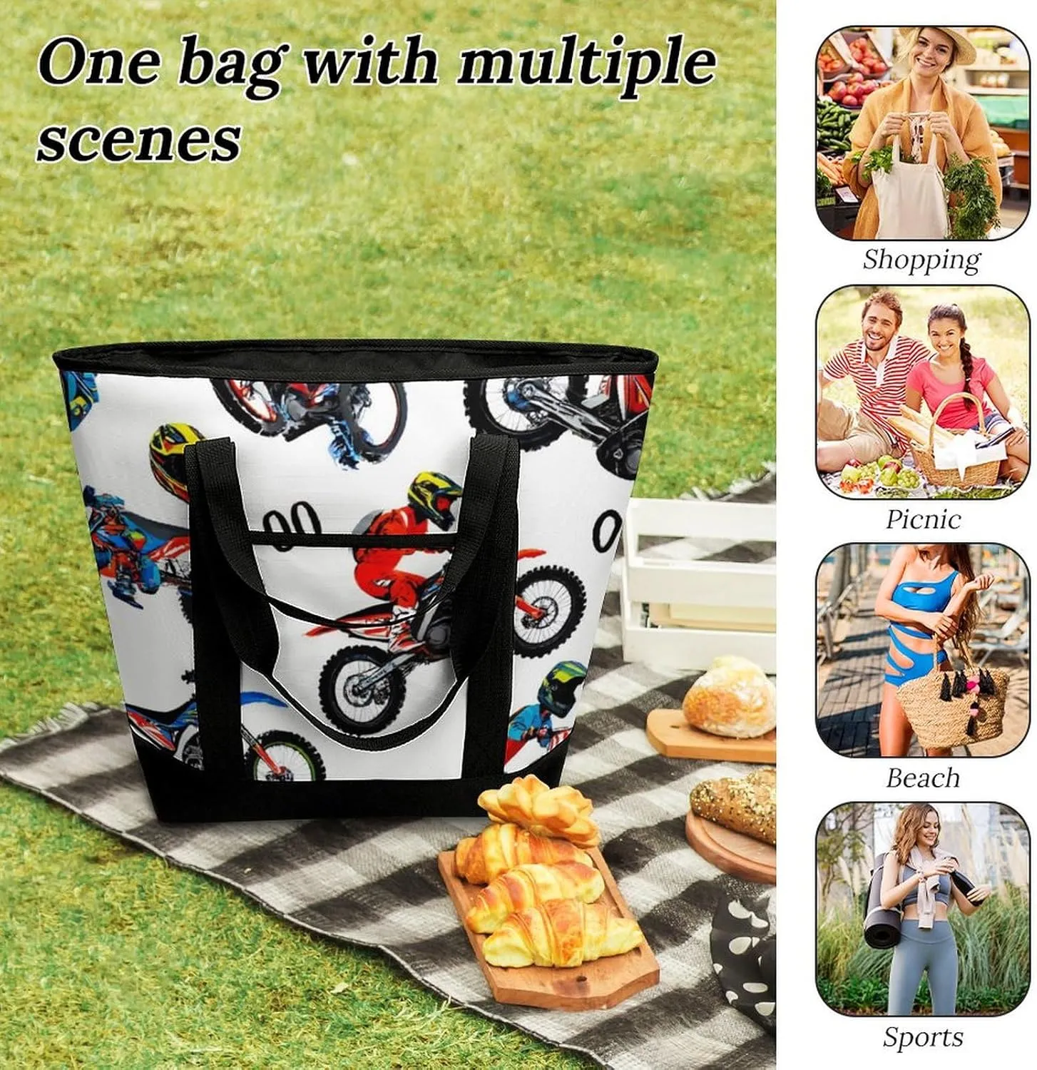 Women's Large-Capacity Thermal Tote Bag Stylish Work & Commute Handbag