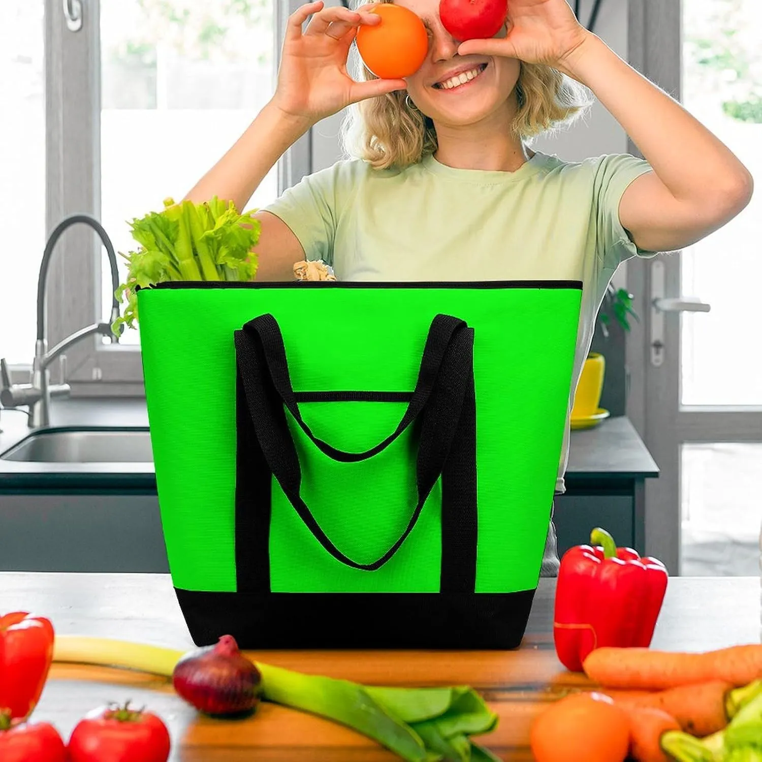 Women's Large-Capacity Thermal Tote Bag Stylish Work & Commute Handbag