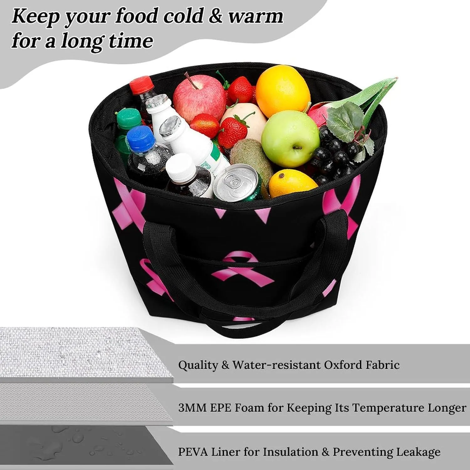 Women's Large-Capacity Thermal Tote Bag Stylish Work & Commute Handbag