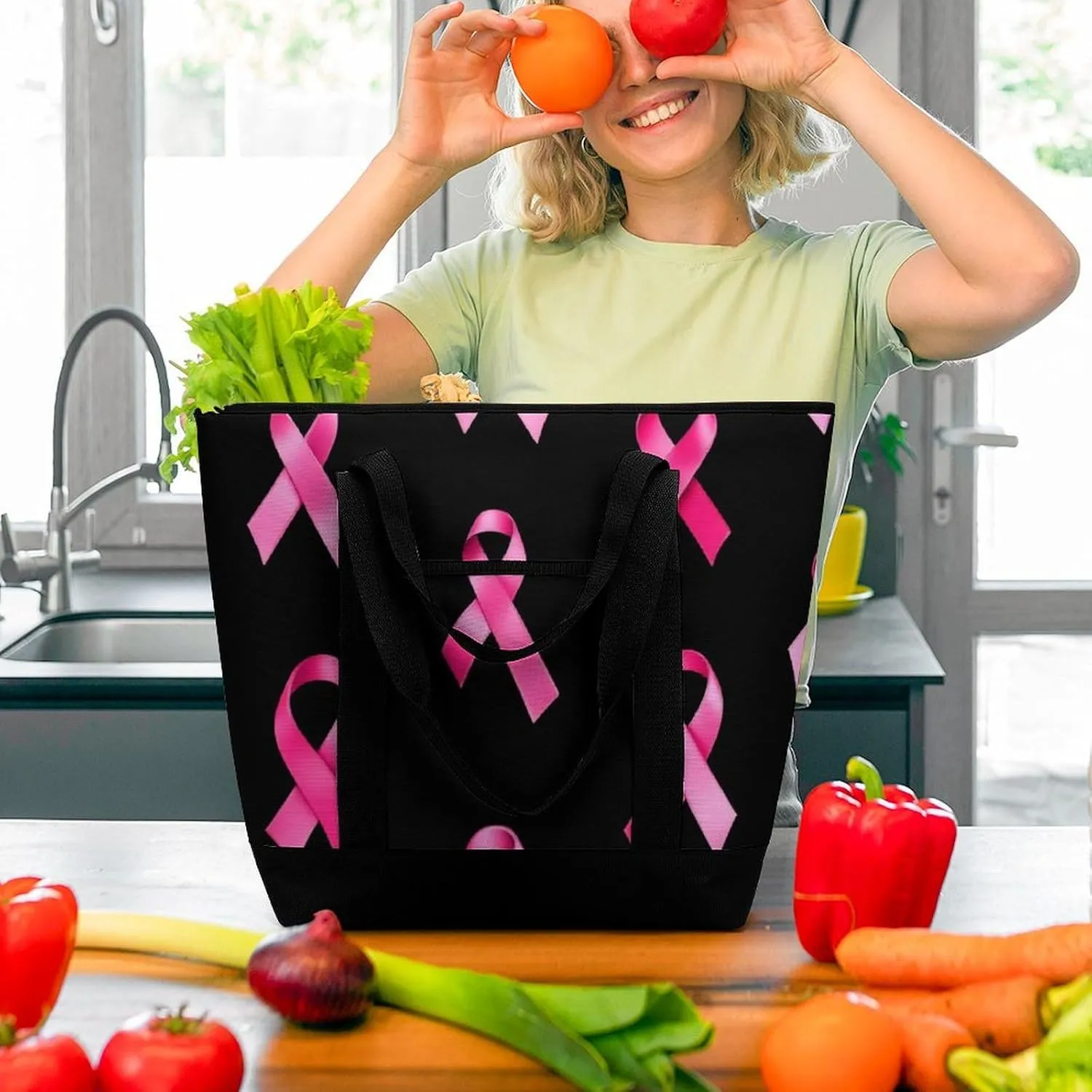 Women's Large-Capacity Thermal Tote Bag Stylish Work & Commute Handbag