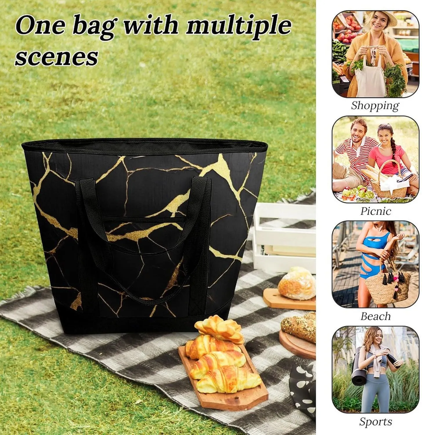 Women's Large-Capacity Thermal Tote Bag Stylish Work & Commute Handbag
