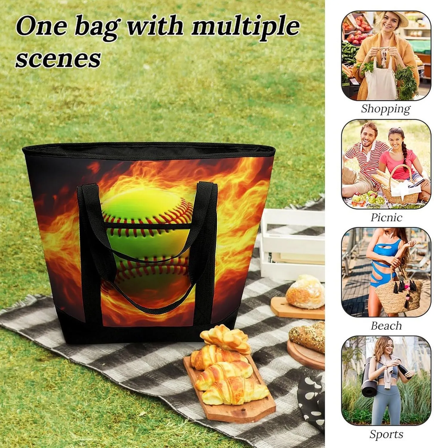 Women's Large-Capacity Thermal Tote Bag Stylish Work & Commute Handbag