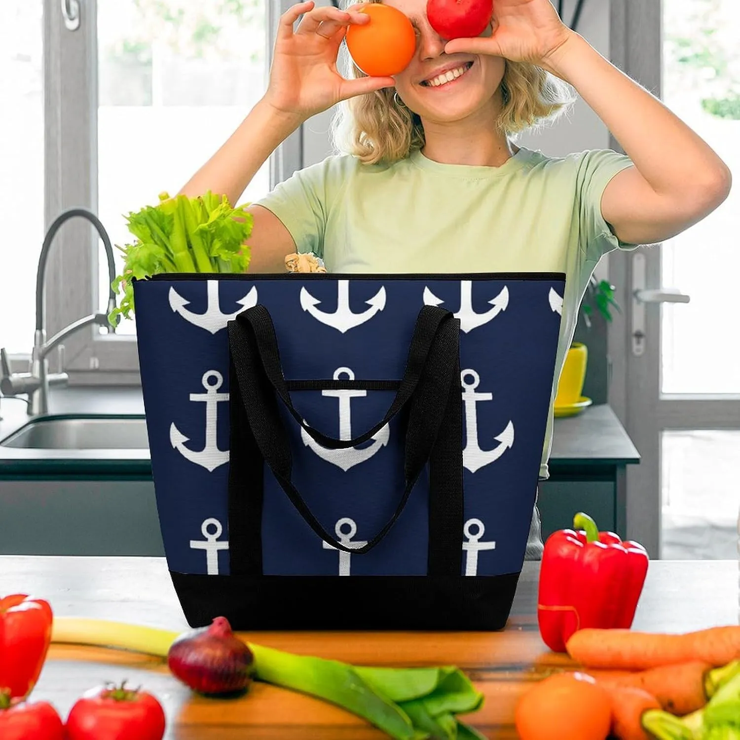 Women's Large-Capacity Thermal Tote Bag Stylish Work & Commute Handbag