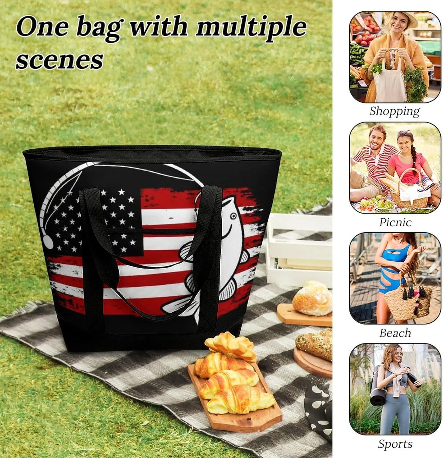 Women's Large-Capacity Thermal Tote Bag Stylish Work & Commute Handbag