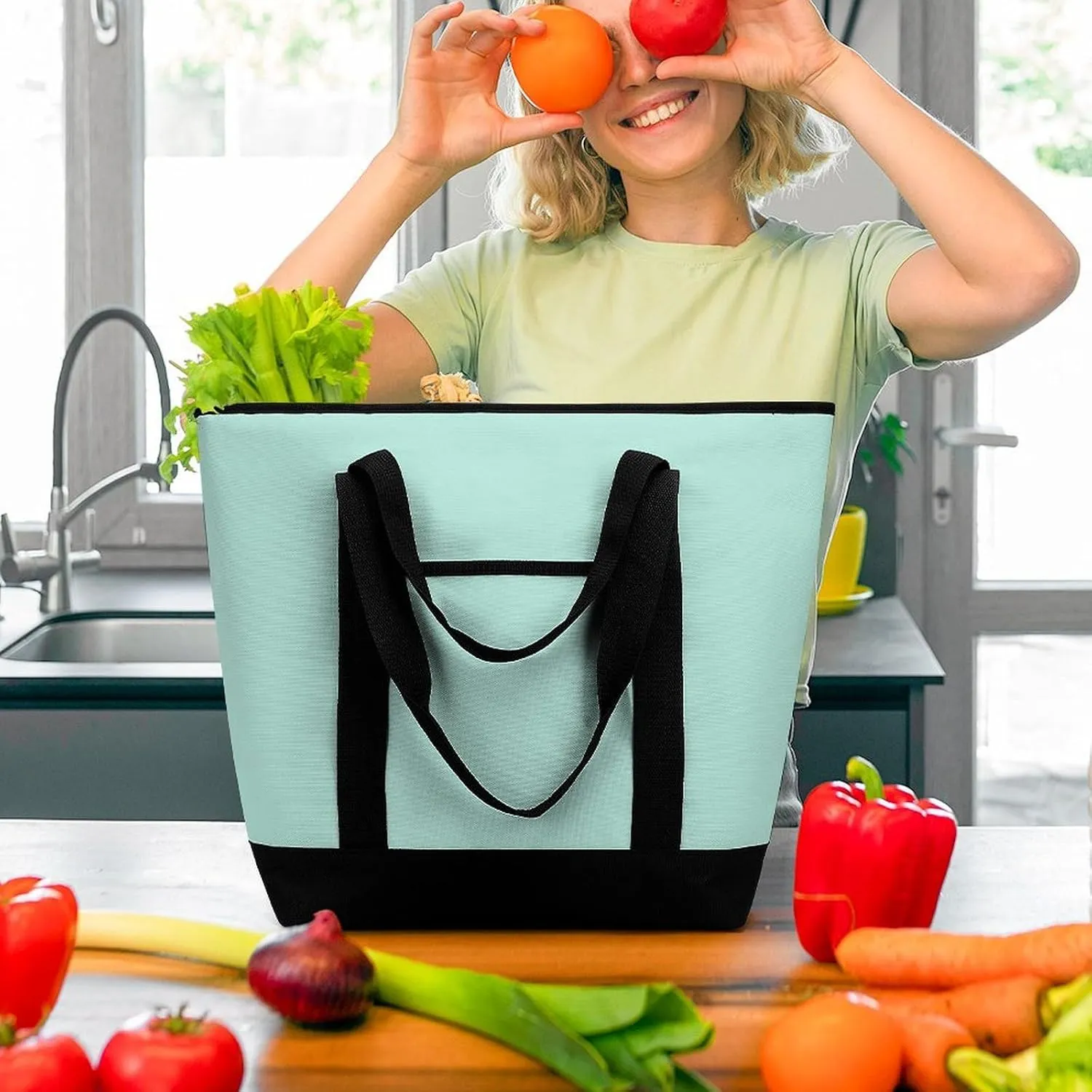 Women's Large-Capacity Thermal Tote Bag Stylish Work & Commute Handbag