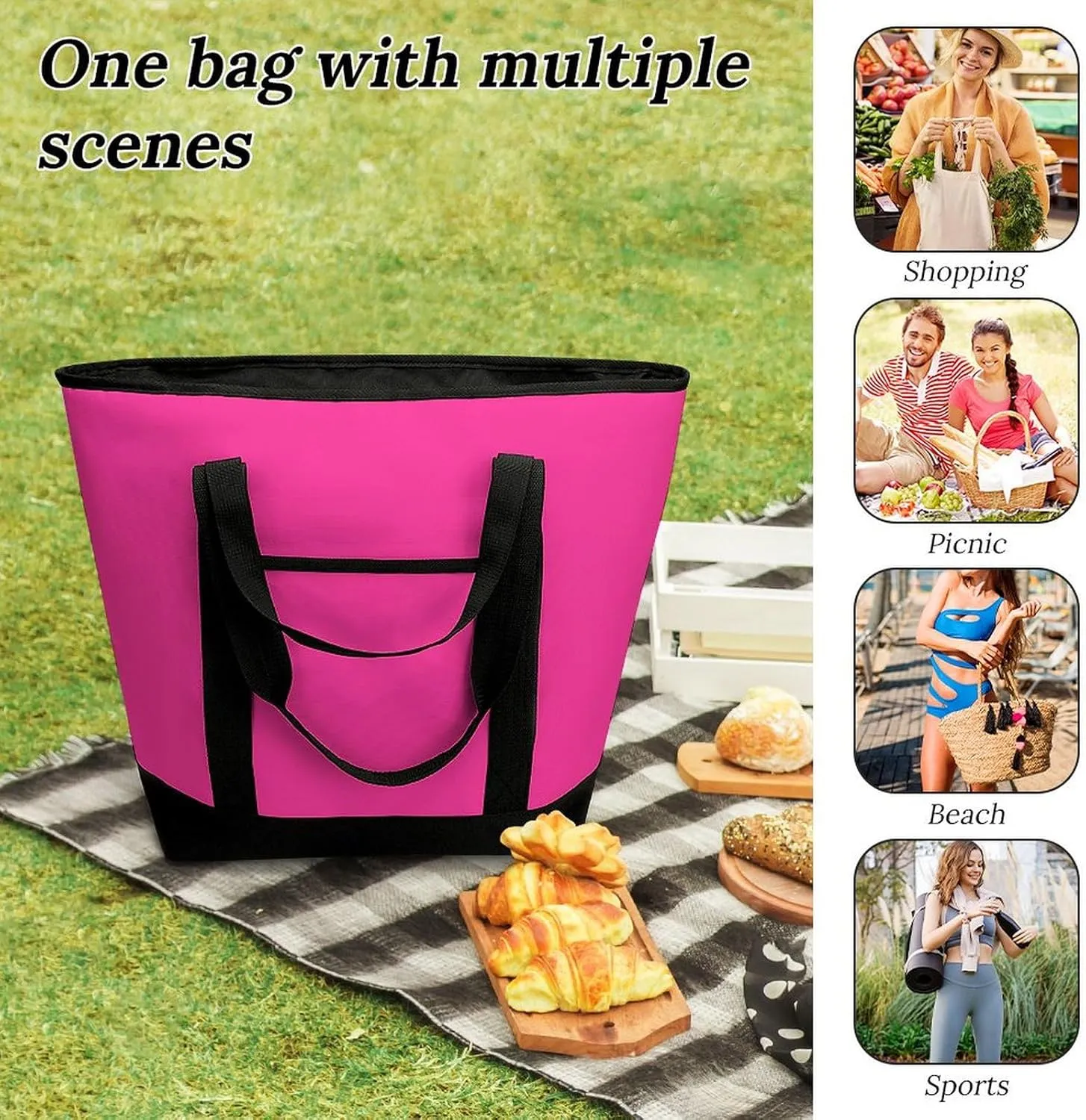 Women's Large-Capacity Thermal Tote Bag Stylish Work & Commute Handbag