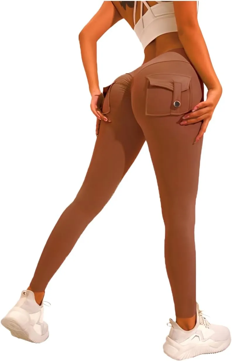 Women's Legging Pants,High-Waisted Leggings, Soft Opaque Skinny Belly Control Pants Running, Cycling, Yoga Pockets