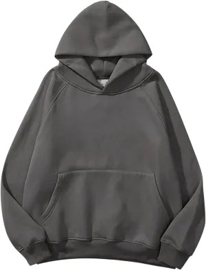 Women's Oversized Hoodie Long Sleeve Pullover Sweater Ribbed Knit Sweatshirt with Pockets 2024 Fall Fashion Outfits