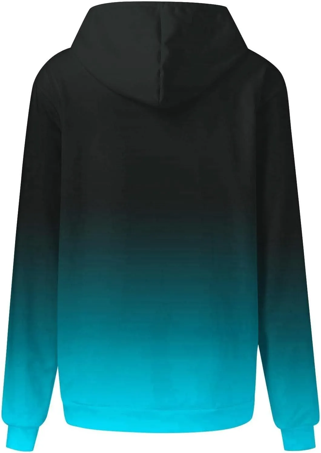 Women's Oversized Y2K Hoodies Pullover Tops Gradient Hooded Sweatshirts Fall Fashion Pocket Long Sleeve Blouse Outfits
